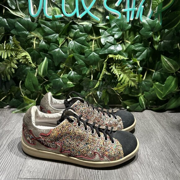 Etoile Isabel Marant Women's Size EU 37 Cholita GFlame Glittery Sneakers Gilly